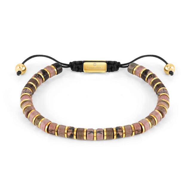 Instinct Style Bracelet - Rhodocrosite/Gold - 027927/087