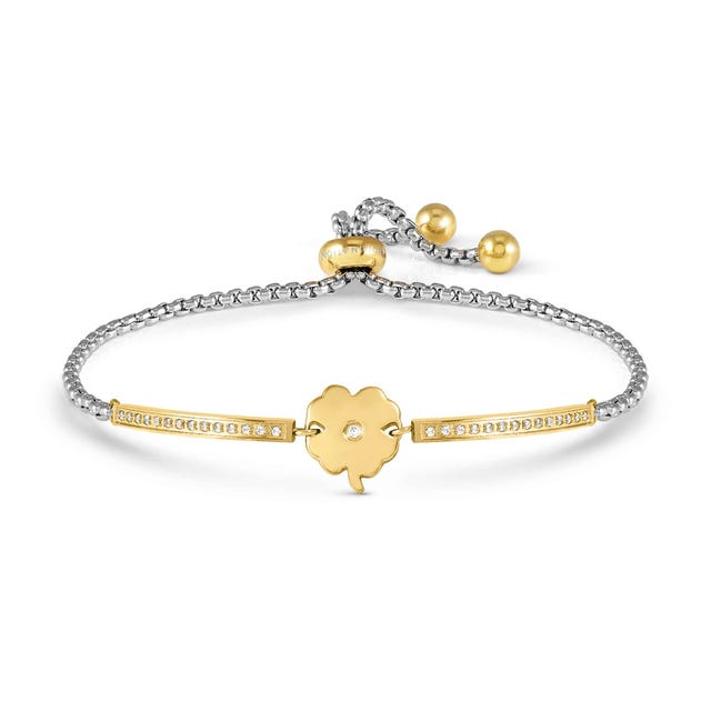 Milleluci Four Leaf Clover Bracelet - Gold/Silver - 028018/006