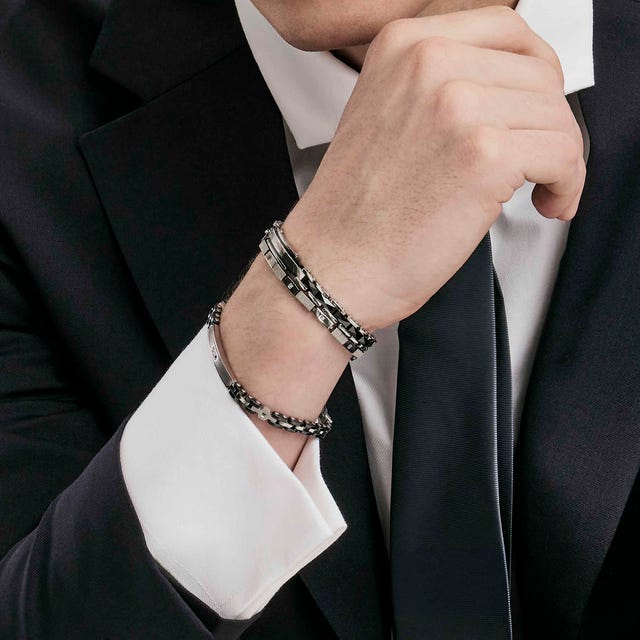 Strong Diamond Stainless Steel Black Bracelet - 028321/030