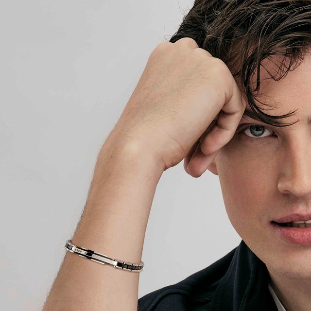 Strong Black Diamond & Ceramic Stainless Steel Bracelet - 028325/009