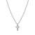 Strong Stainless Steel Cross Necklace with Black Diamond - 028328/036