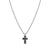 Strong Stainless Steel Cross Necklace with White Diamond - 028328/037