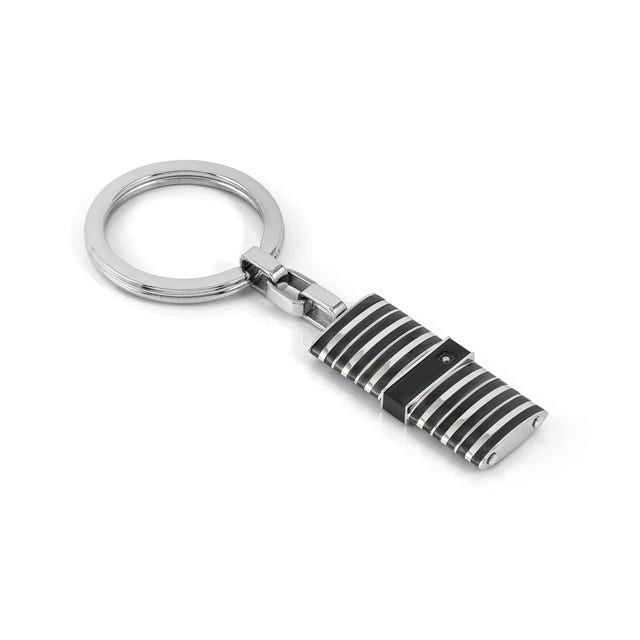Strong White Diamond Stainless Steel Keyring - 028335/037
