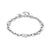 Strong Steel & Three Diamonds Geometric Bracelet - Silver - 028342/001