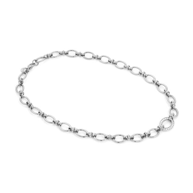 Affinity Chain Necklace With CZ - Stainless Steel - 028606/001