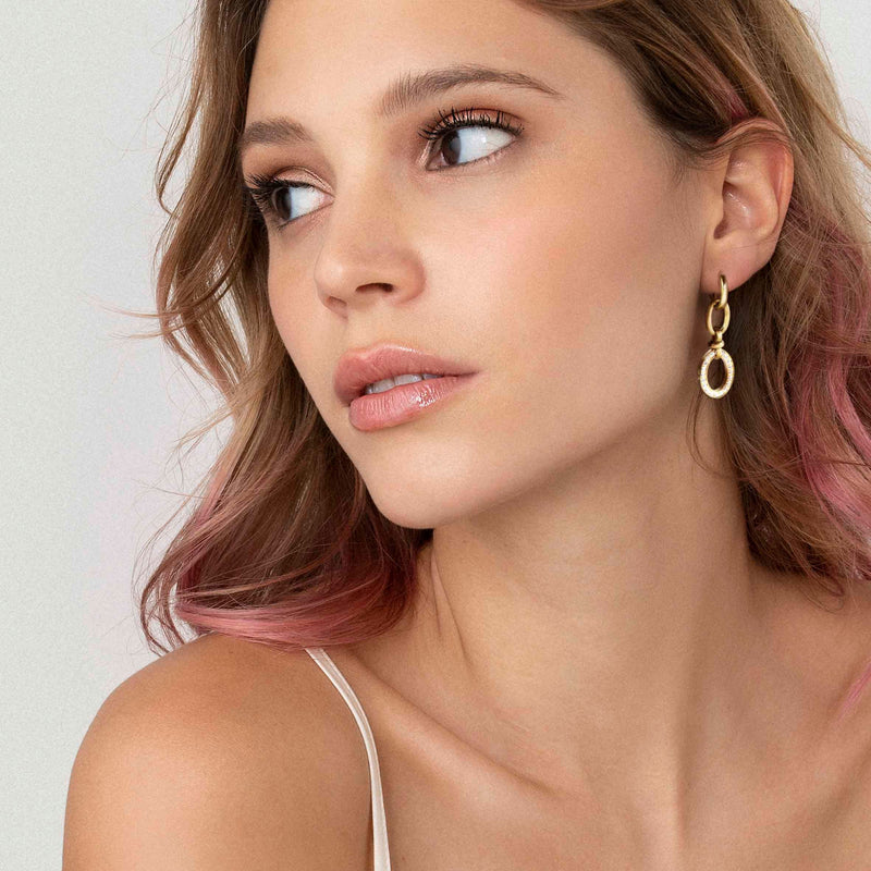 Affinity Earrings With Chain - Gold - 028608/012