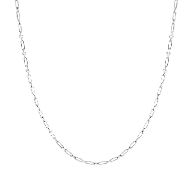 Long Chain Necklace - Silver - 029402/001