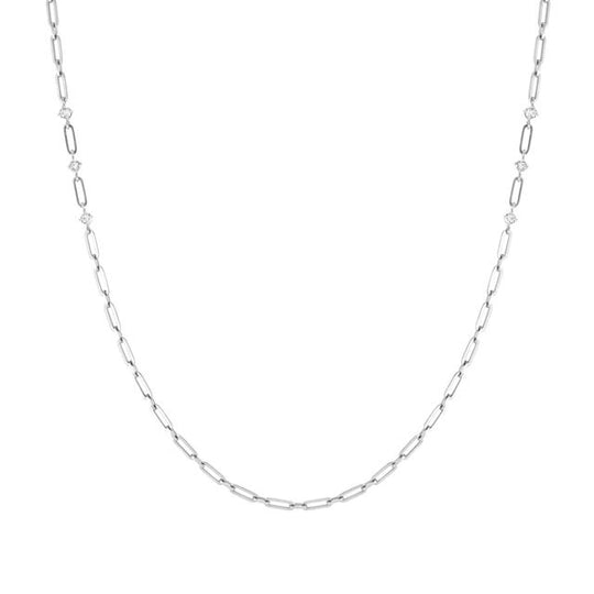 Long Chain Necklace - Silver - 029402/001