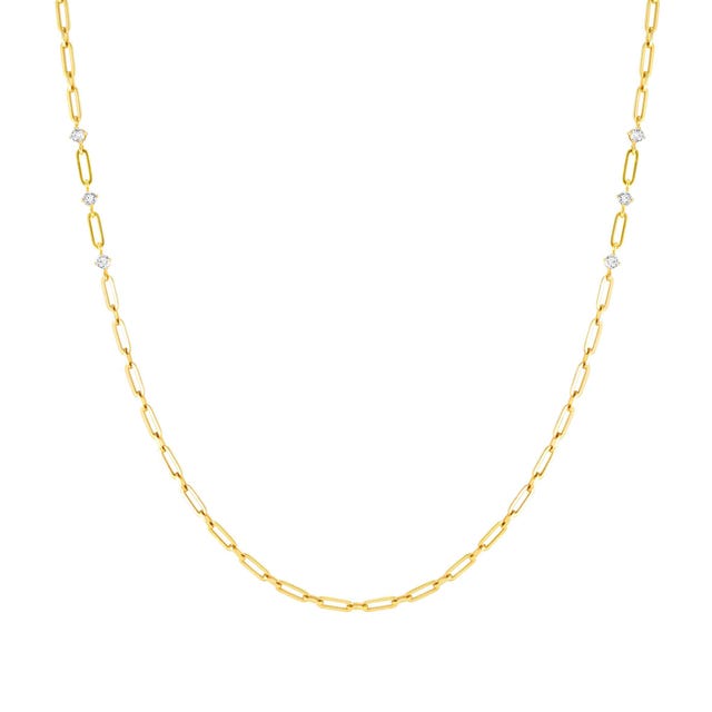 Chainsofstyle Long CZ Necklace - Gold - 029402/012