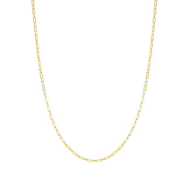 Chainsofstyle Long CZ Necklace - Gold - 029402/012
