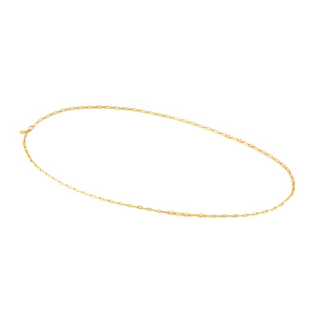 Chainsofstyle Long CZ Necklace - Gold - 029402/012