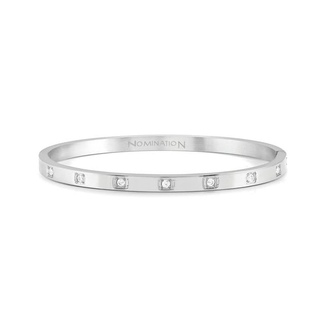 Pretty Square CZ Bangle - Silver - 029507/001
