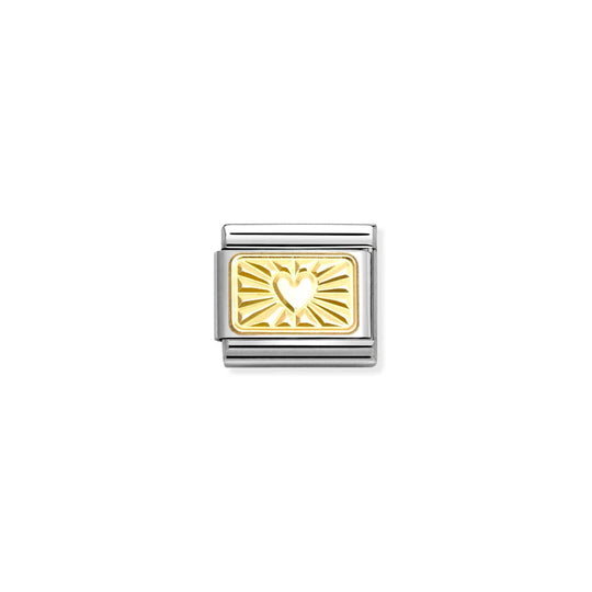 Composable Classic Etched Heart Link - Gold - 030121/58
