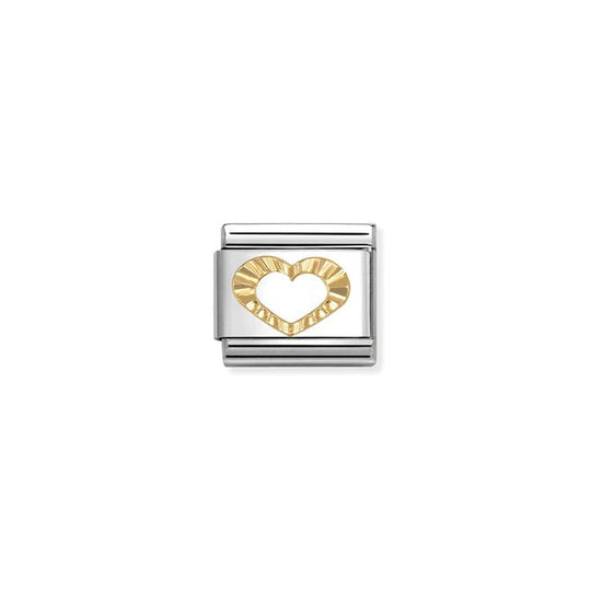 Composable Classic Heart Etched Detail Link - Gold - 030149/63