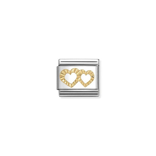 Composable Classic Hearts Etched Detail Link - Gold - 030149/64