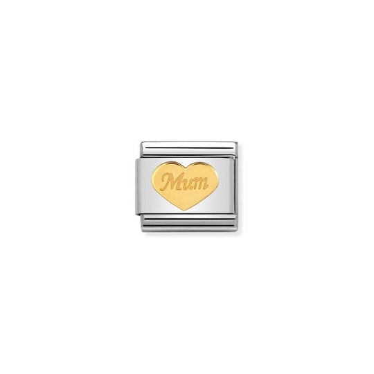 Composable Classic Gold Mum Heart Link - 030162/38