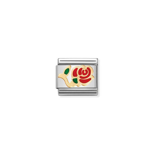Composable Gold Red Rose Link - 030214/01