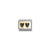 Classic Glitter Double Black Heart Link - Gold - 030220/14