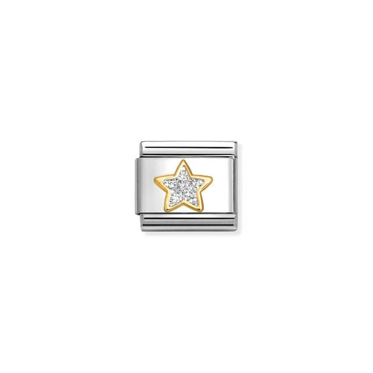 Composable Classic Silver Glitter Star Link - 030220/19