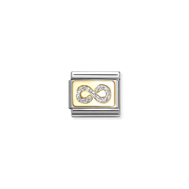 Composable Classic Silver Glitter Infinity Link - Gold - 030224/06