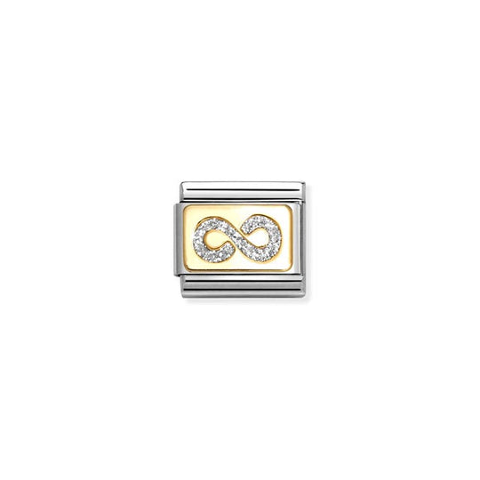 Composable Classic Silver Glitter Infinity Link - Gold - 030224/06