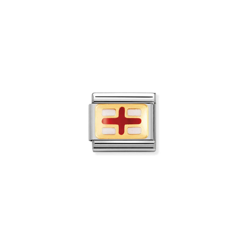 Classic English Flag Link - Gold/Red - 030234/08