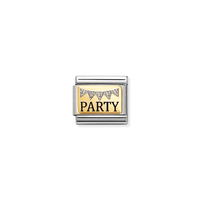 Composable Classic Glitter Party Link - Gold - 030289/09