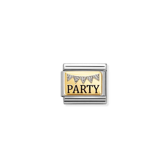 Composable Classic Glitter Party Link - Gold - 030289/09