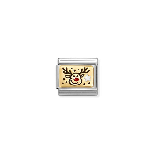 Composable Classic Rudolph Reindeer Link - Gold - 030289/11