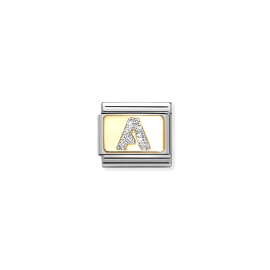 Composable Classic Letter A Glitter Link - Gold - 030291/01