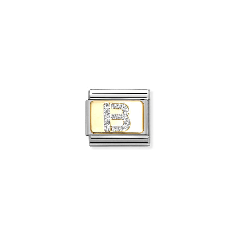 Composable Classic Letter B Glitter Link - Gold - 030291/02