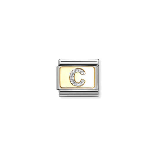 Composable Classic Letter C Glitter Link - Gold - 030291/03