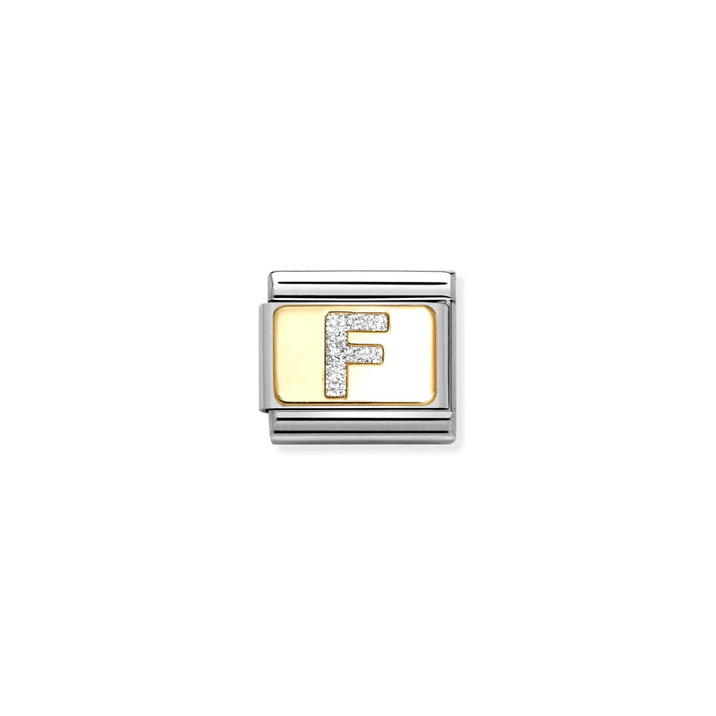 Composable Classic Letter F Glitter Link - Gold - 030291/06