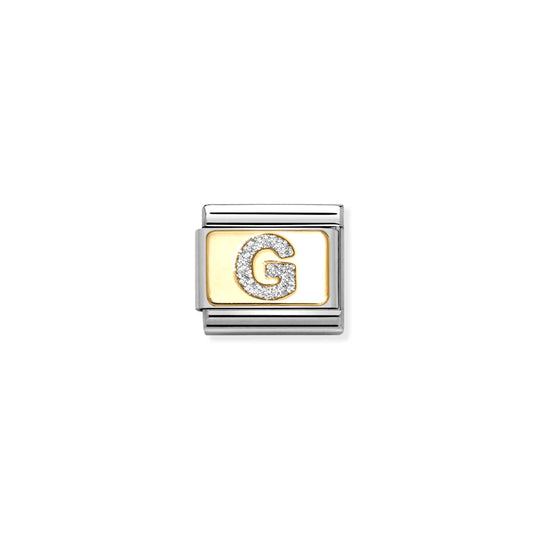 Composable Classic Letter G Glitter Link - Gold - 030291/07