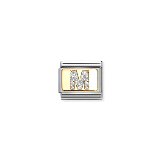 Composable Classic Letter M Glitter Link - Gold - 030291/13