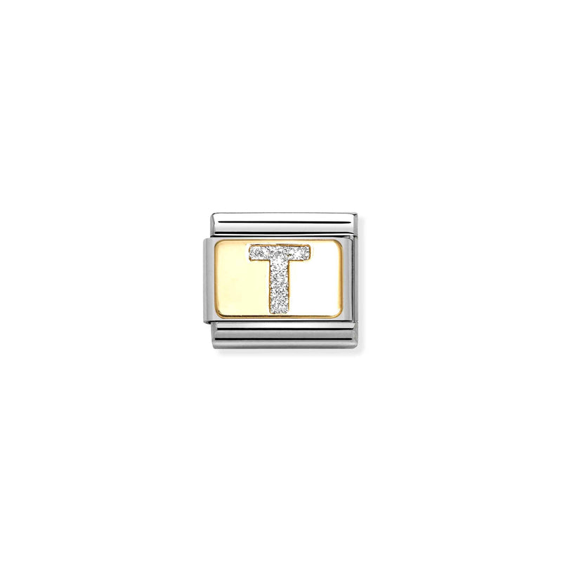 Composable Classic Letter T Glitter Link - Gold - 030291/20