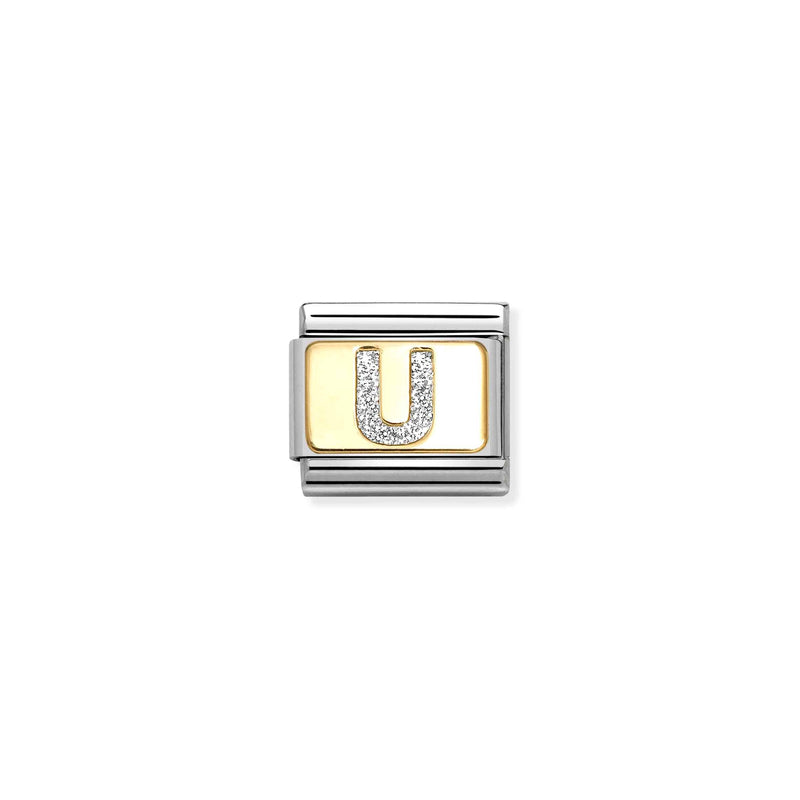 Composable Classic Letter U Glitter Link - Gold - 030291/21