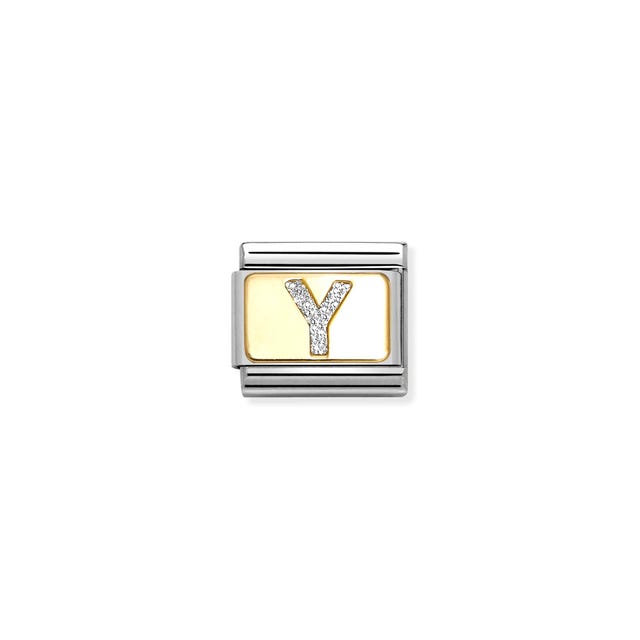 Composable Classic Letter Y Glitter Link - Gold - 030291/25
