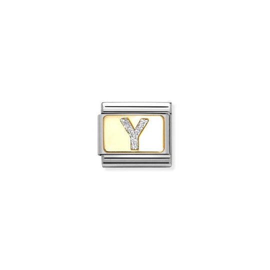 Composable Classic Letter Y Glitter Link - Gold - 030291/25