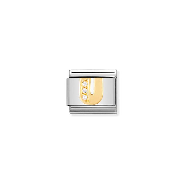 Composable Gold Zirconia Letter U Link - 030301/21