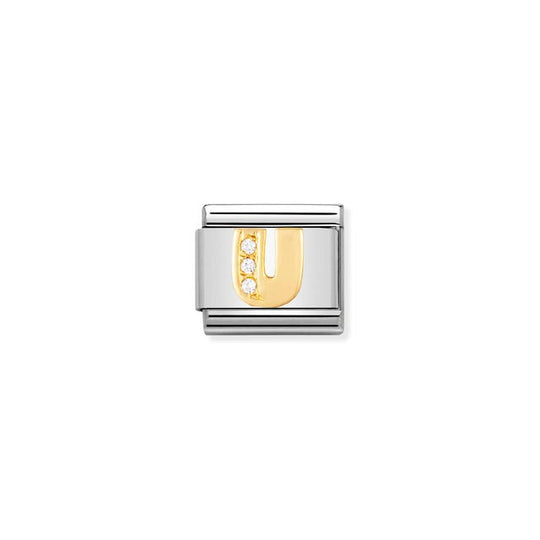 Composable Gold Zirconia Letter U Link - 030301/21