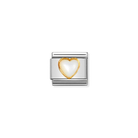 Composable Classic Mother Of Pearl Heart Link - Gold - 030501/12