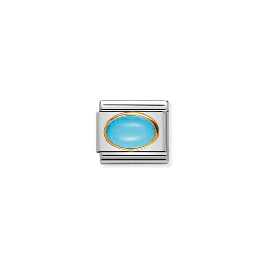 Composable Oval Turquoise Link - Gold - 030502/06