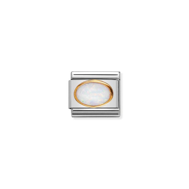 Classic White Opal Link - Gold - 030502/07