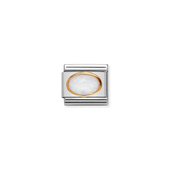 Classic White Opal Link - Gold - 030502/07