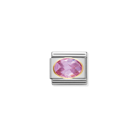 Composable Pink Zirconia Link - Gold - 030601/003