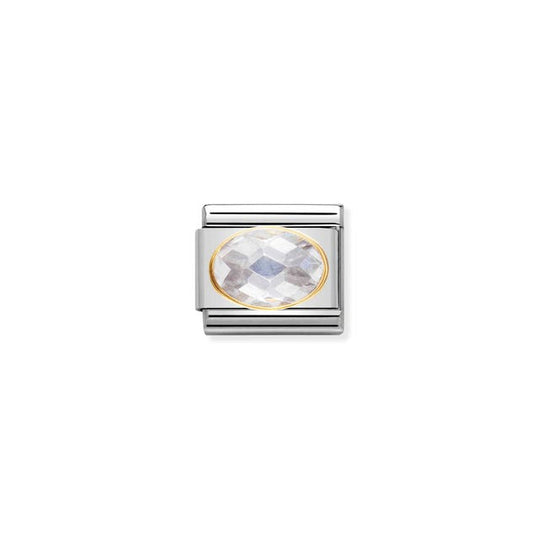 Composable Gold White Zirconia Link - 030601/010