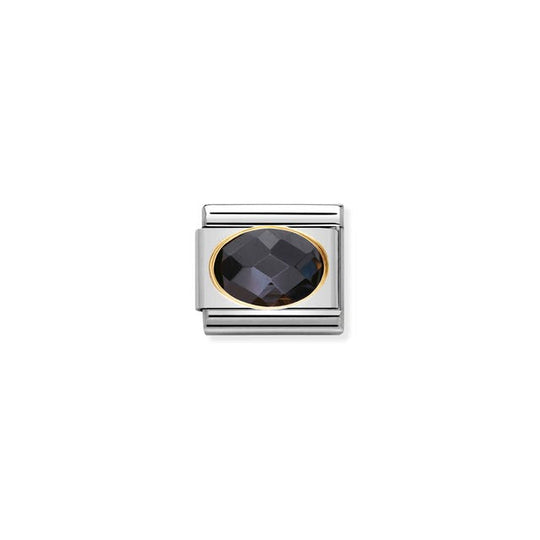 Composable Black Zirconia Link - Gold - 030601/011