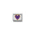 Composable Classic Multifaceted Violet Heart Link - Gold - 030610/001