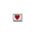 Composable Classic Red CZ Heart Link - Gold - 030610/005